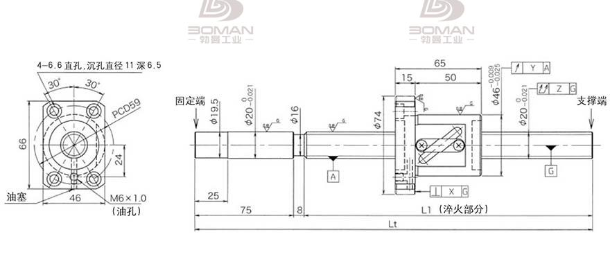 KURODA GG2010DS-BALR-1005A c5级精密研磨丝杆黑田